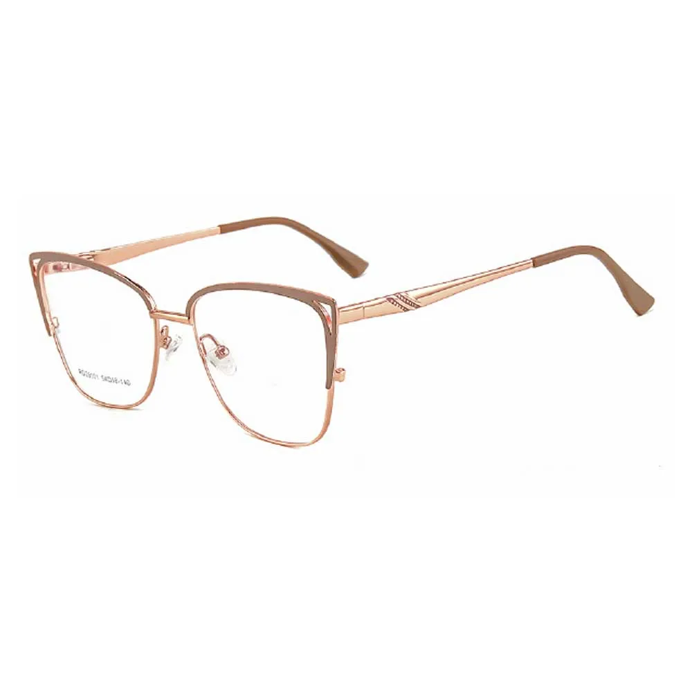 Women's Metal Spectacle frame Wholesaler from China, Grey Grey/Gold